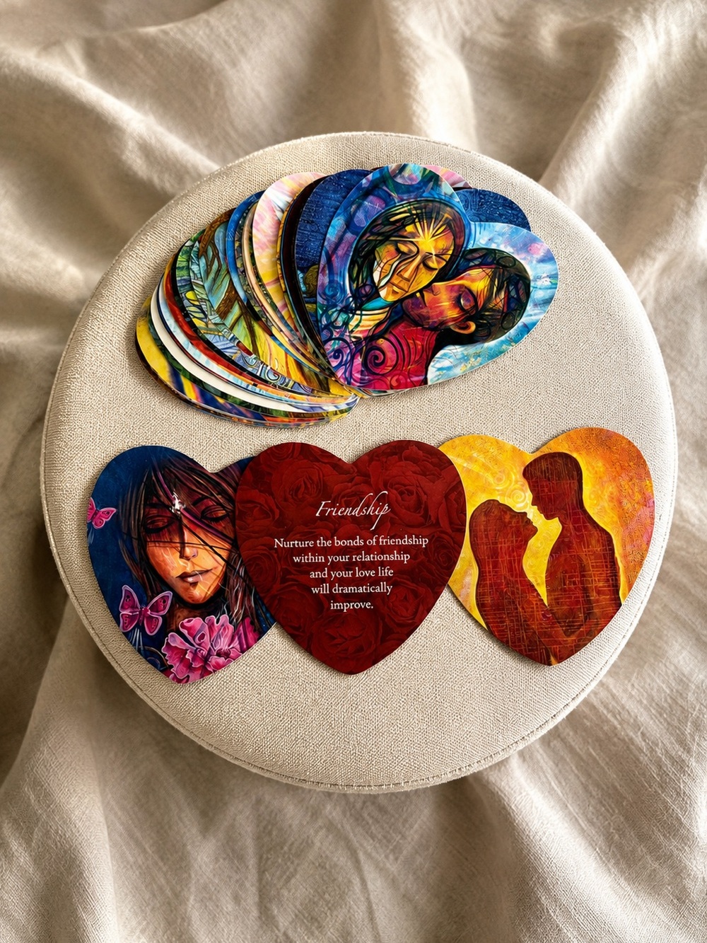 Toni Carmine Salerno Lovers Oracle Heart-Shaped Cards No Box